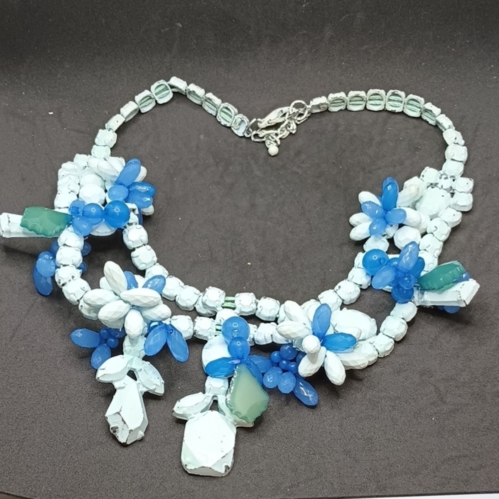 Blue and Green Statement Necklace